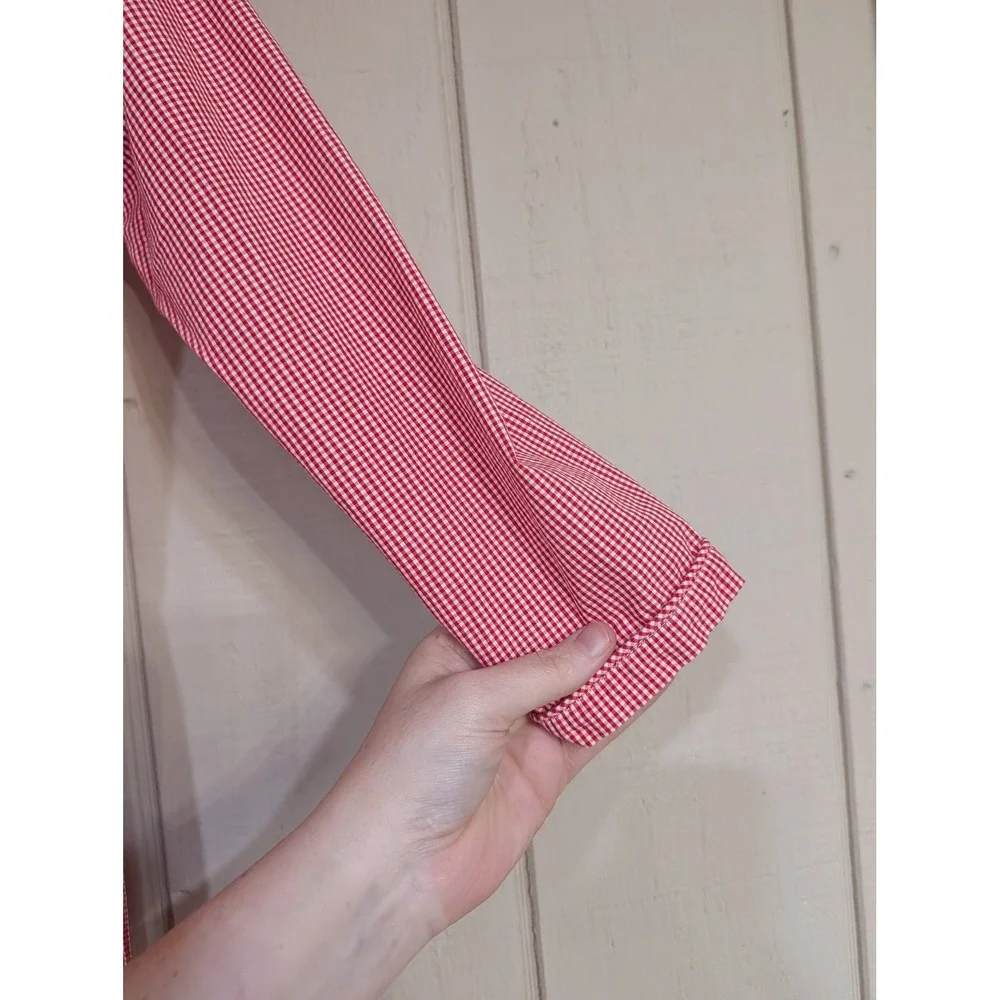 Cecil and Lou Girls Red White Gingham Cotton Robe Size 8‎ Sleepwear Loungewear